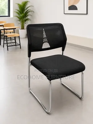 Modern Mesh Visitor Chair – Black