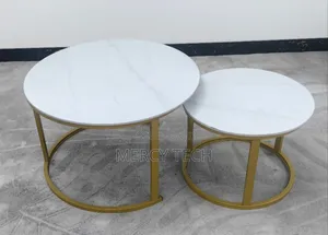 Marble Nesting Coffee Table (Gold)