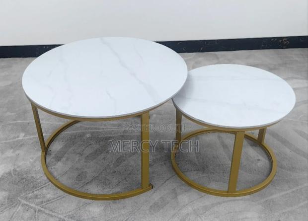 Marble Nesting Coffee Table (Gold) - thumbnail 2