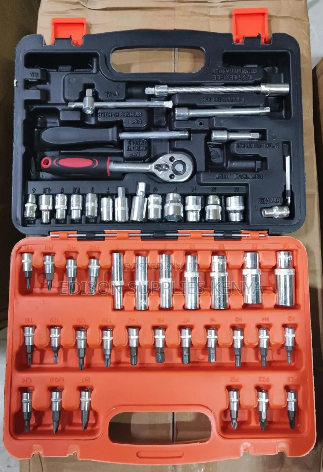 1/4" Socket Spanner Tool Set 53 PCS Car Repair Mechanic Wrenches Kit