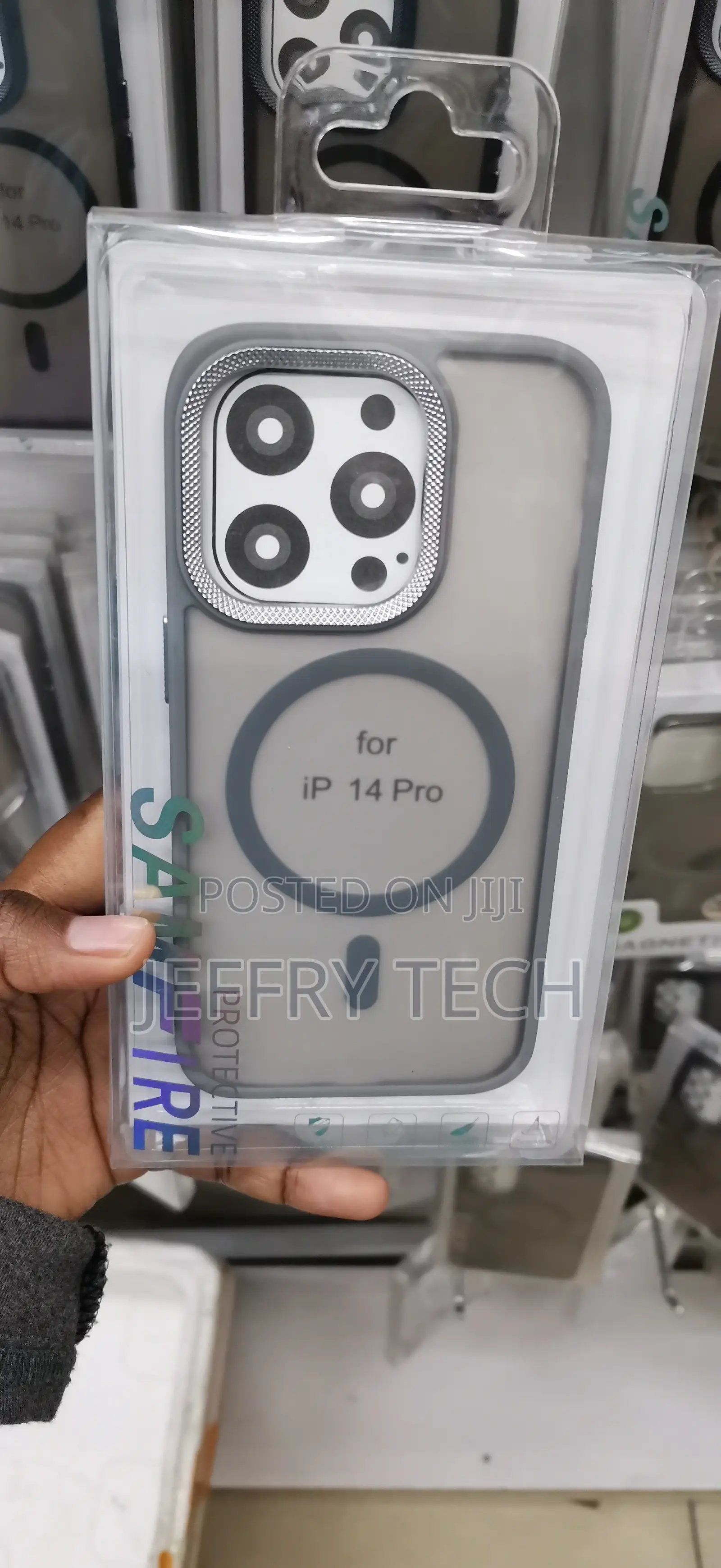 iPhone 14 Pro,smoke-Grey Matte Texture Casing