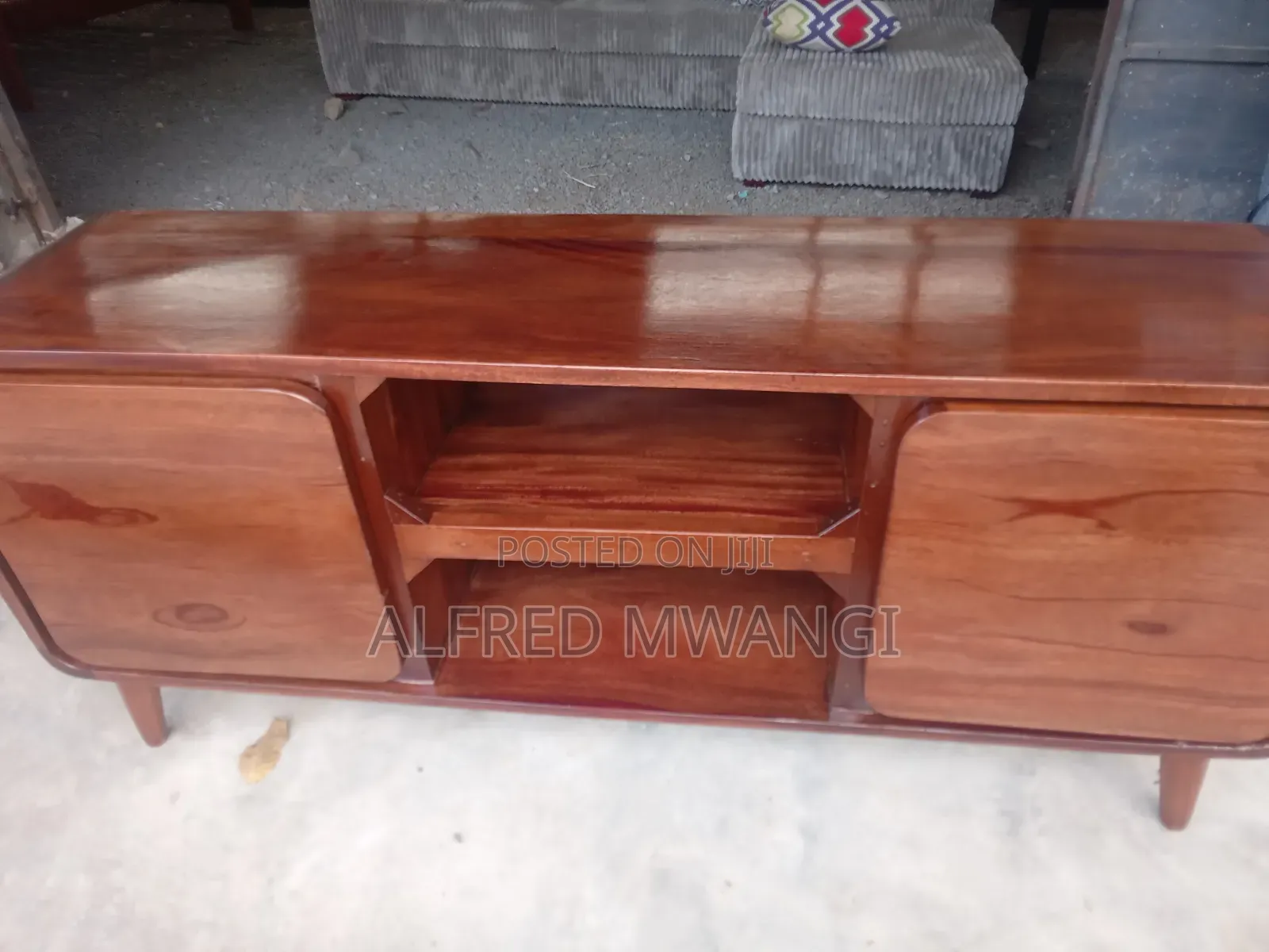 Modern Wooden Softwood Mahogany TV Stand.