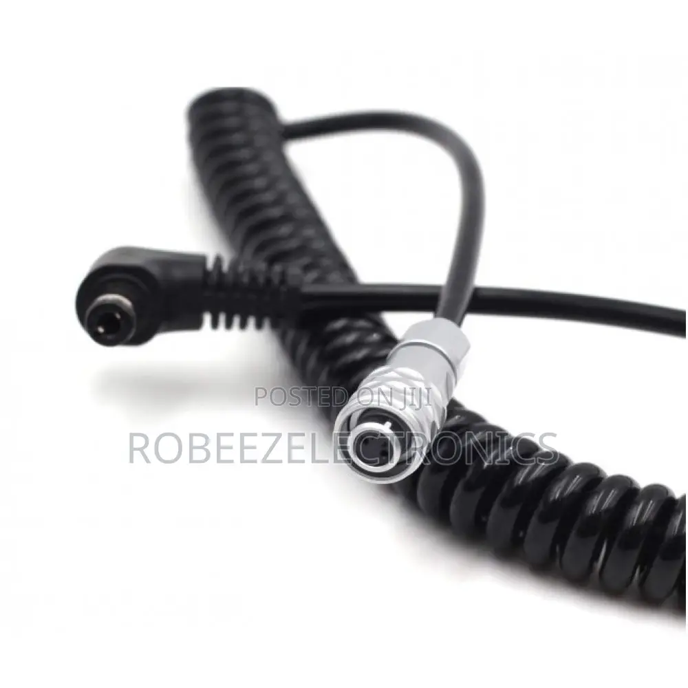 12V Power Cable to DC Jack With Right AngleJack for Blackmagic Cameras