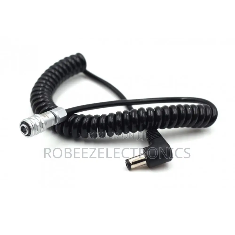 12V Power Cable to DC Jack With Right AngleJack for Blackmagic Cameras