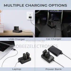 K F Concept LP-E17 Battery Charger, Micro USB and Type-C Charger