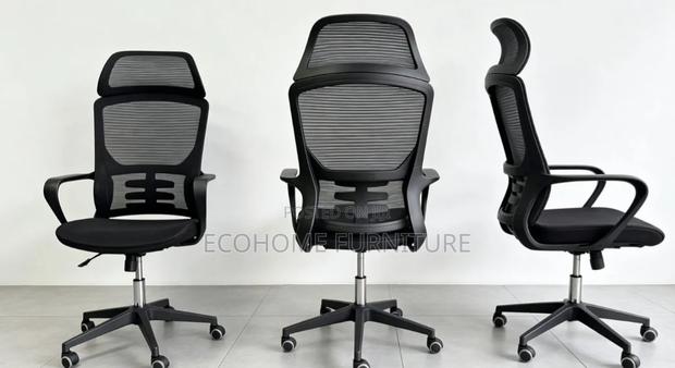 Executive Ergonomic High Back Mesh Office Chair With Headrest - thumbnail 2