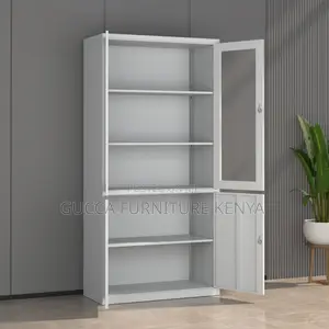 2-Door Half Glass Staffroom File Cabinet.