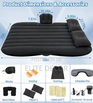 Car Back Seat Inflatable Bed – Portable Travel Mattress