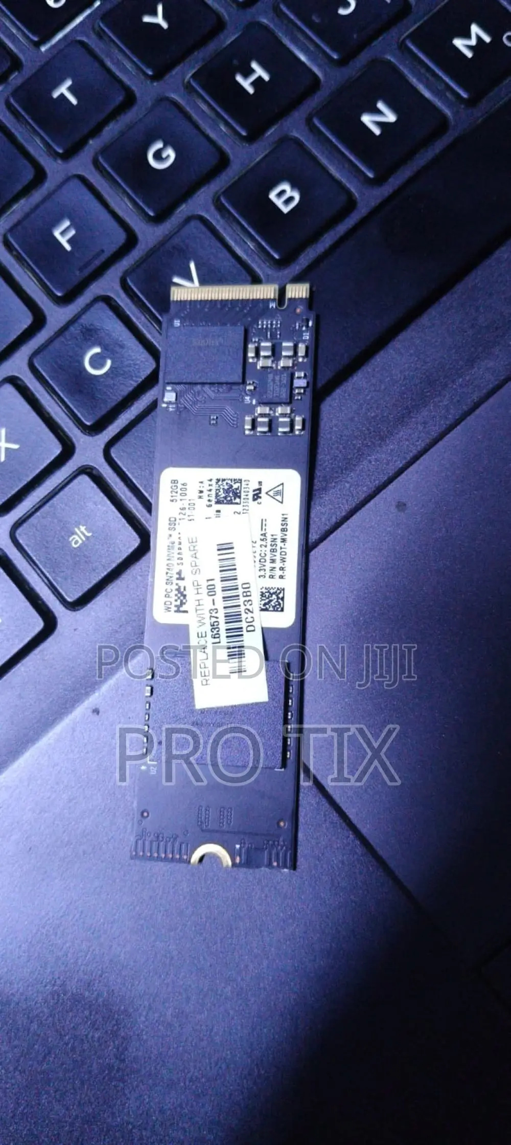 Western Digital 512GB NVMe Pull Out SSD 100 Health