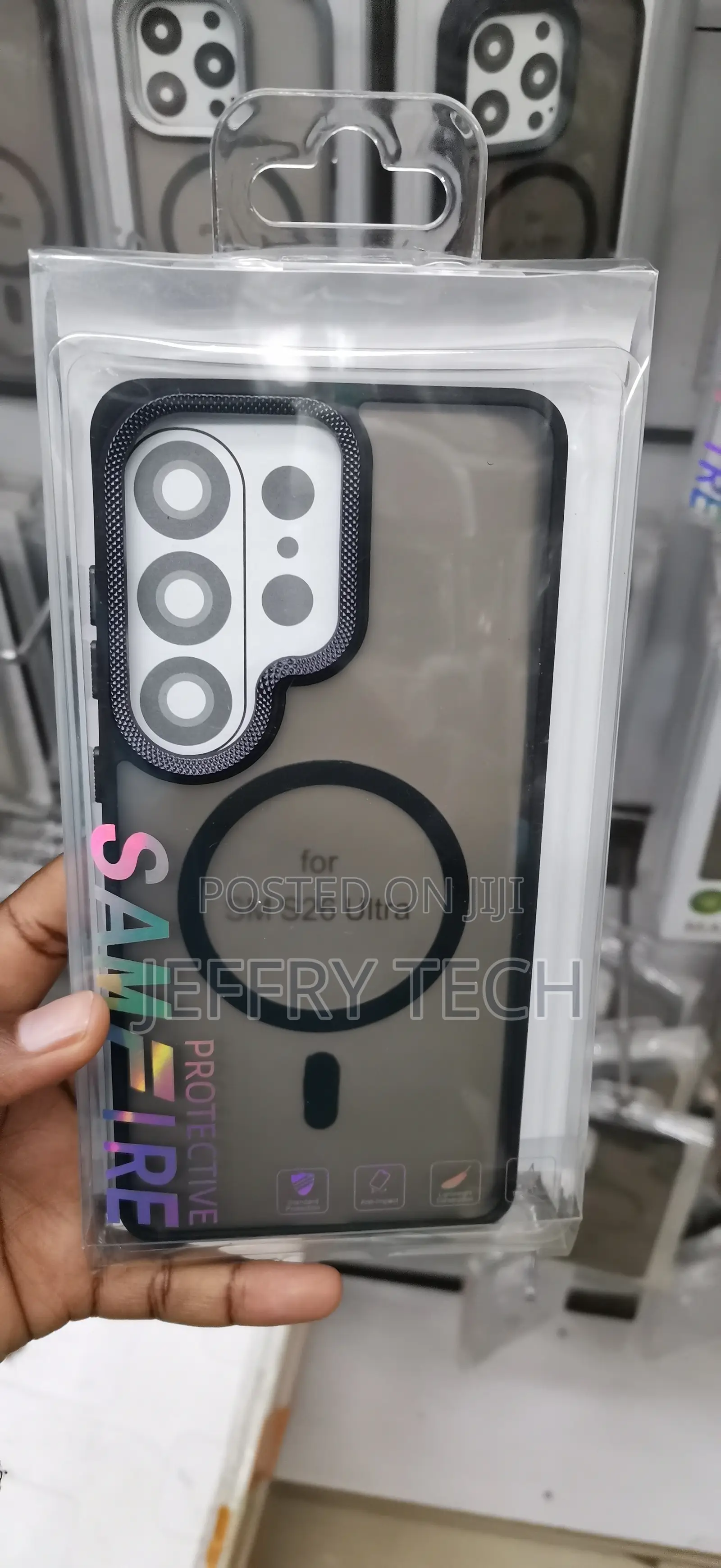 Samsung Galaxy S26 Ultra Flexible Black Shockproof Frame Casing