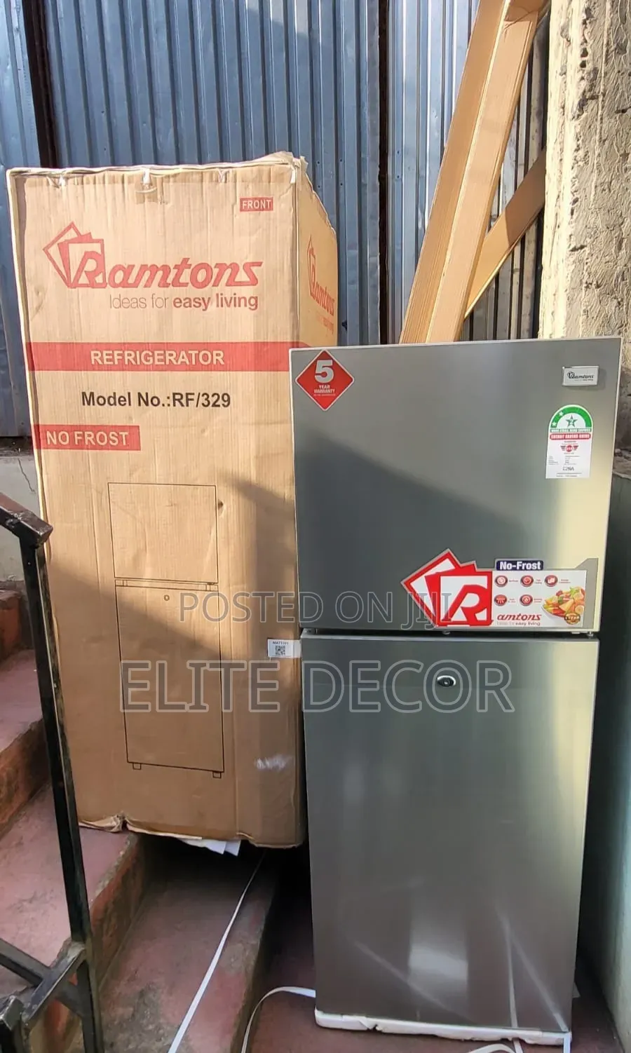 Ramtons RF/329 188 Litres Double Door No Frost Fridge – Silver