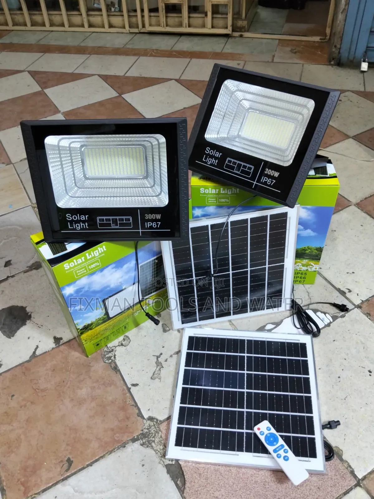 Big Solar Flood Light 300 Watts 16 HRS Brightest for Security