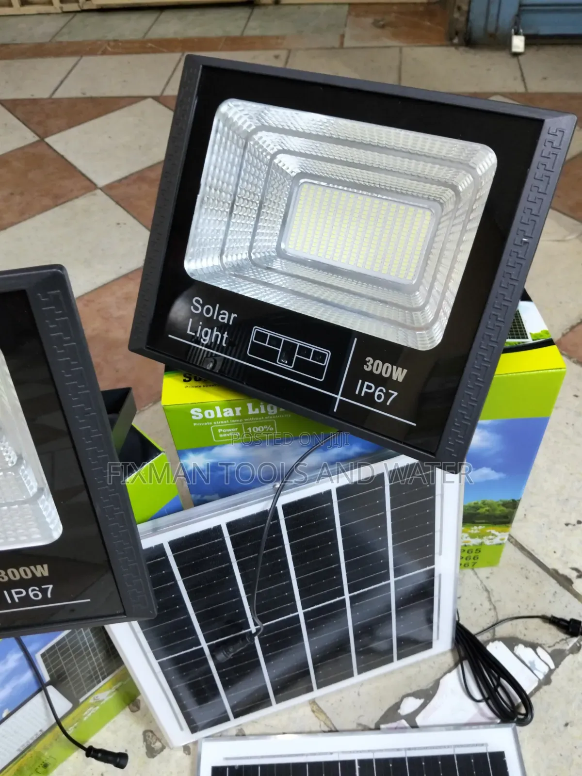 Big Solar Flood Light 300 Watts 16 HRS Brightest for Security
