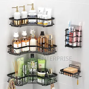 5pcs Set Triangular Shower Caddy Shelf/Bathroom Organizer