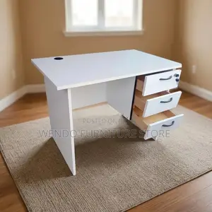 Office Desk; 1 Meters White Clerical Home Office Modernized Desk