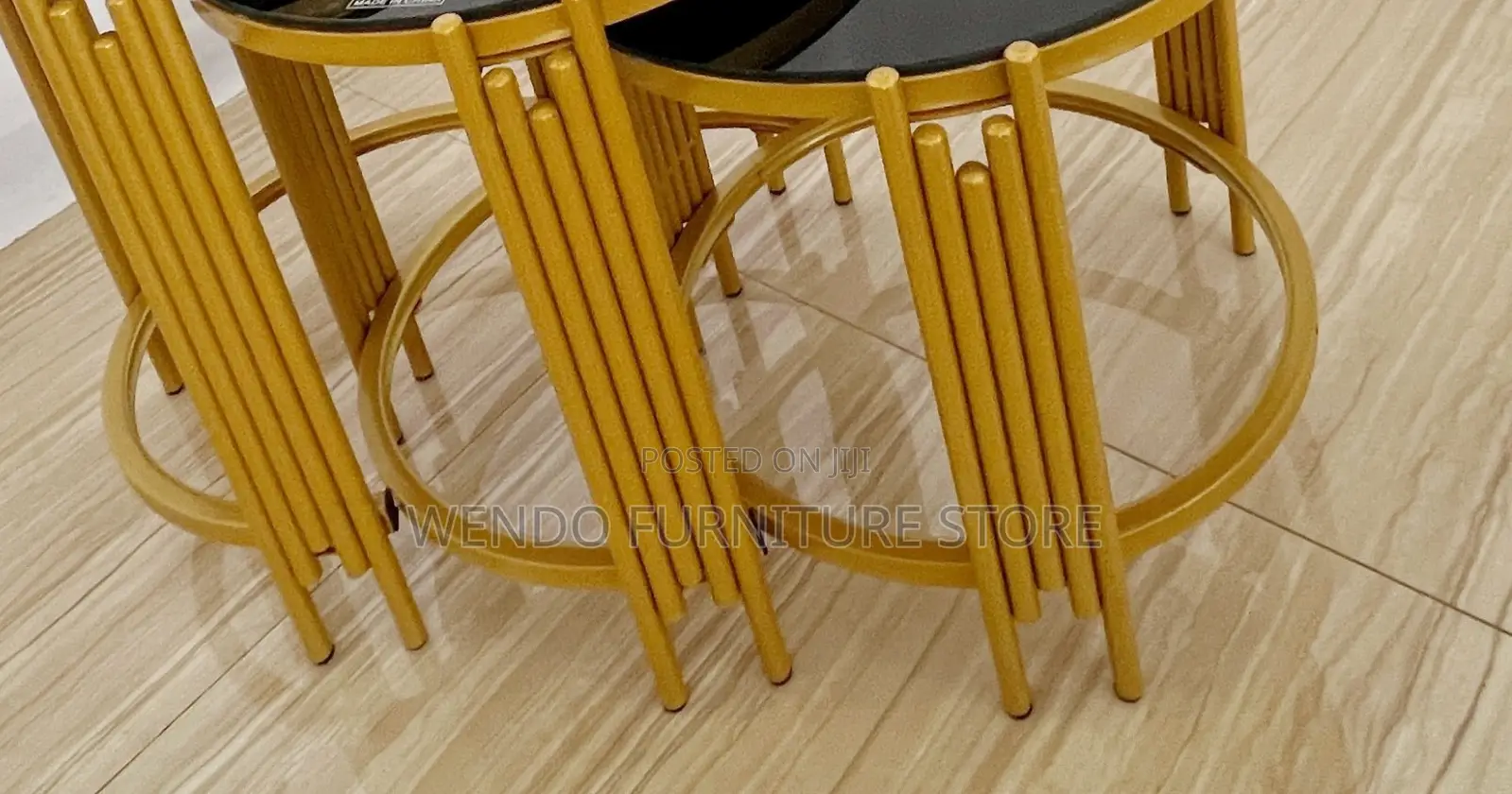 Coffee Table; Round Triple Marble Home Office Table