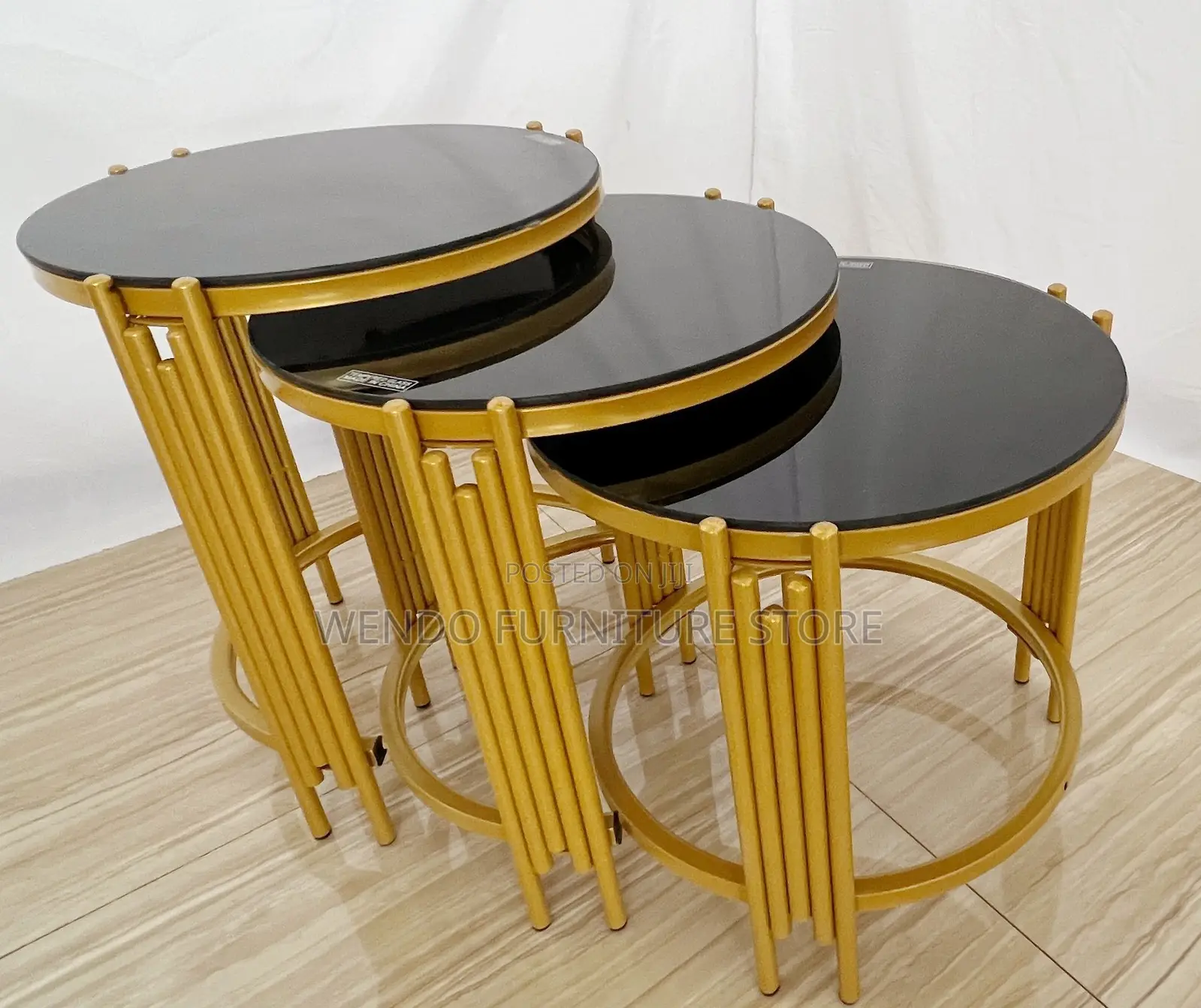 Coffee Table; Round Triple Marble Home Office Table