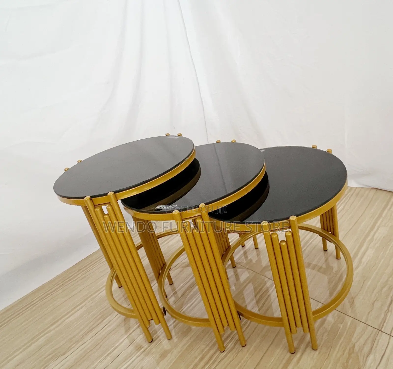 Coffee Table; Round Triple Marble Home Office Table