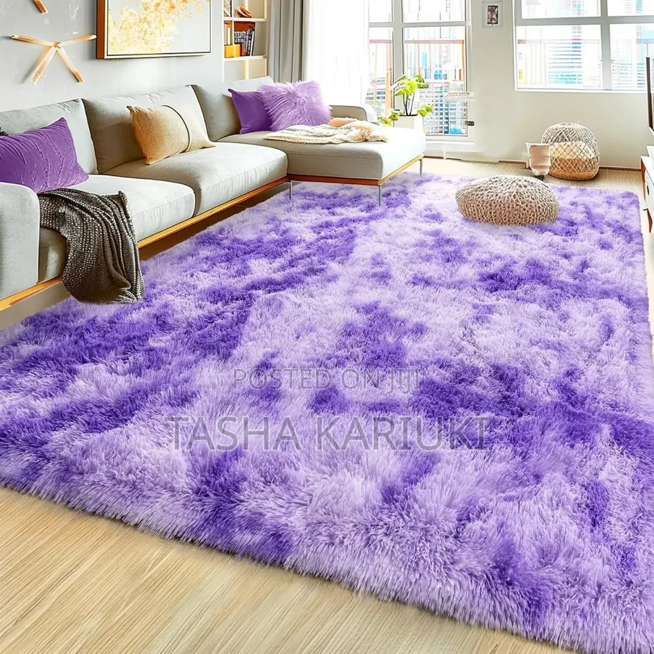 *Fluffy-Plain, and Patches Carpets* 5x8