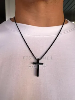 Premium Stainless Steel Cross Necklace – Gold, Silver Black