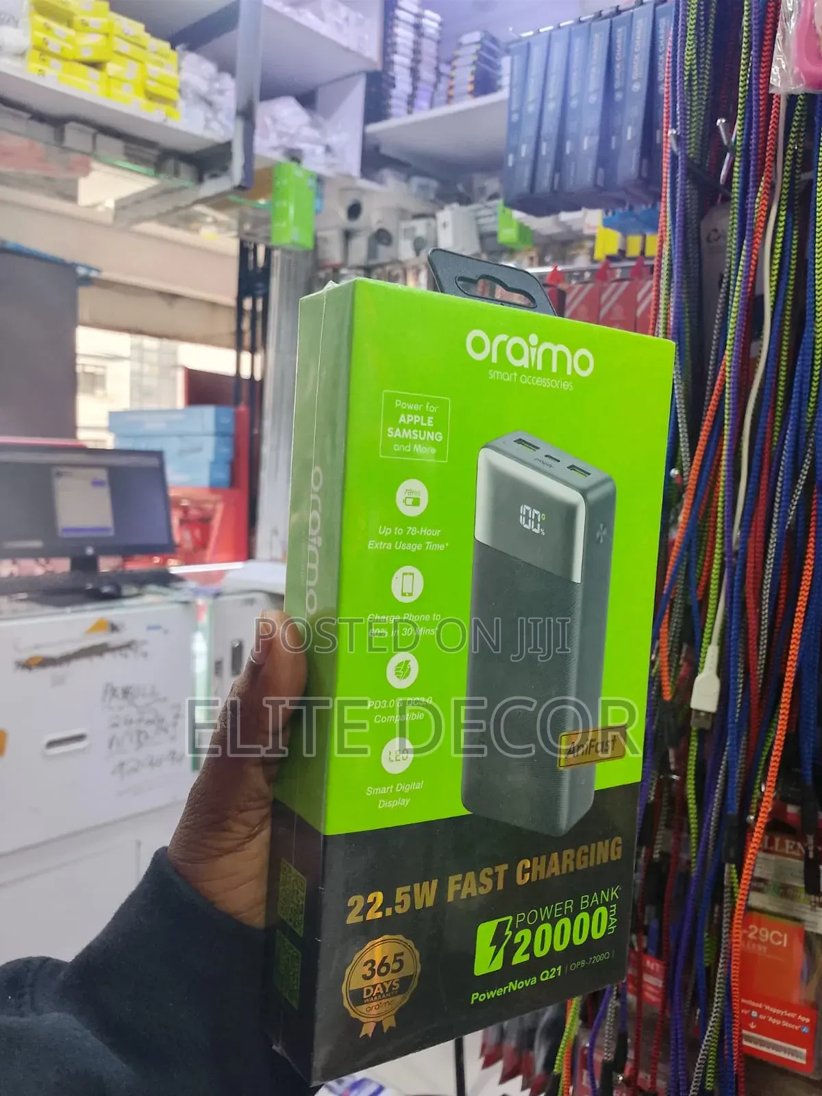 Oraimo PowerNova Q21 20,000mAh Power Bank – 22.5W Fast Charging