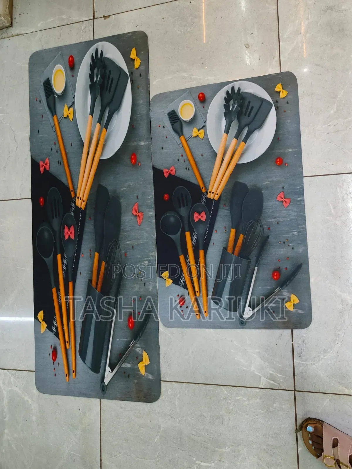 2 PCS Kitchen Mat Big Size _ Multicoloured