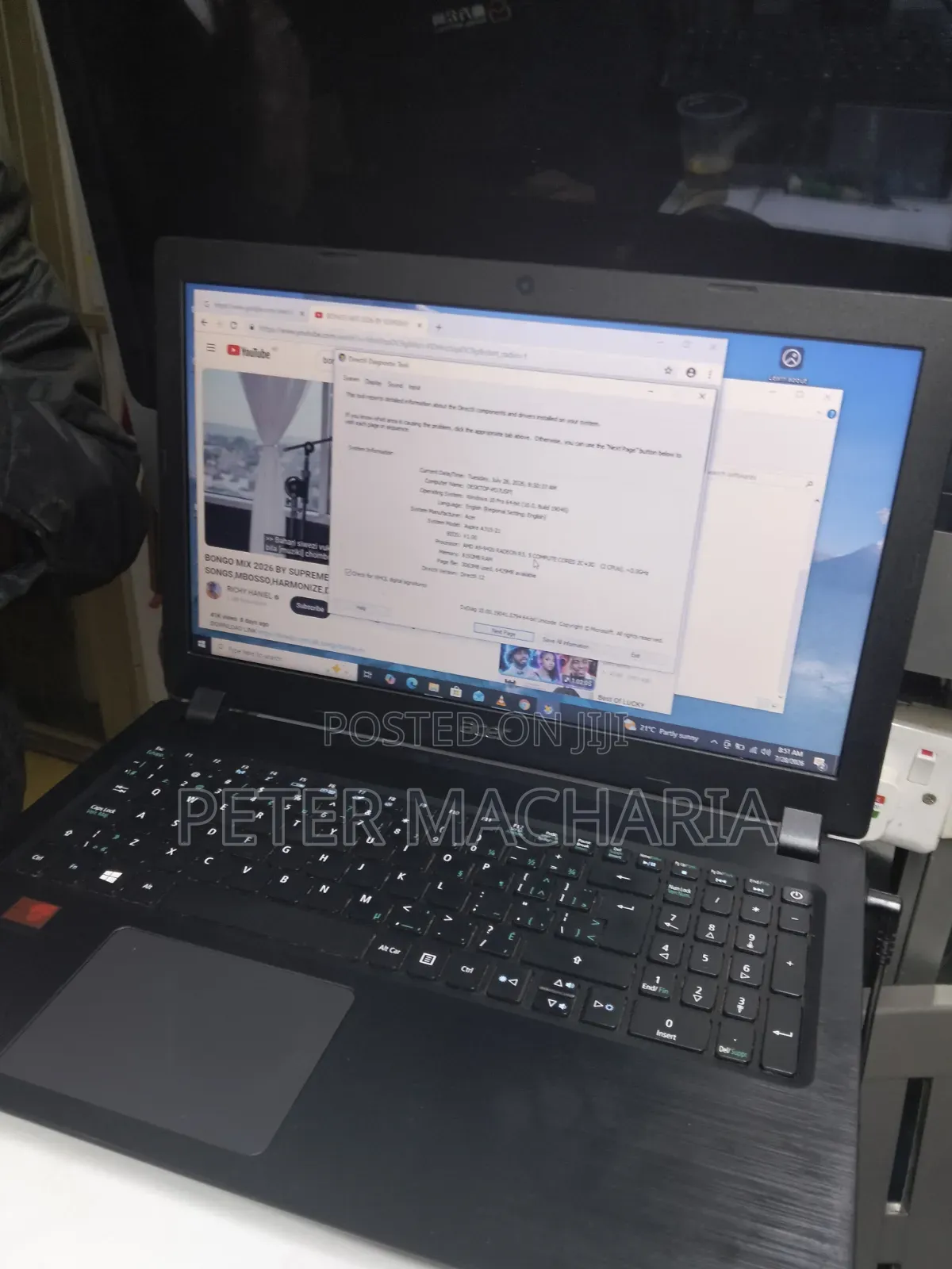 Laptop Acer Aspire 3 A315-21 8GB AMD SSD 128GB