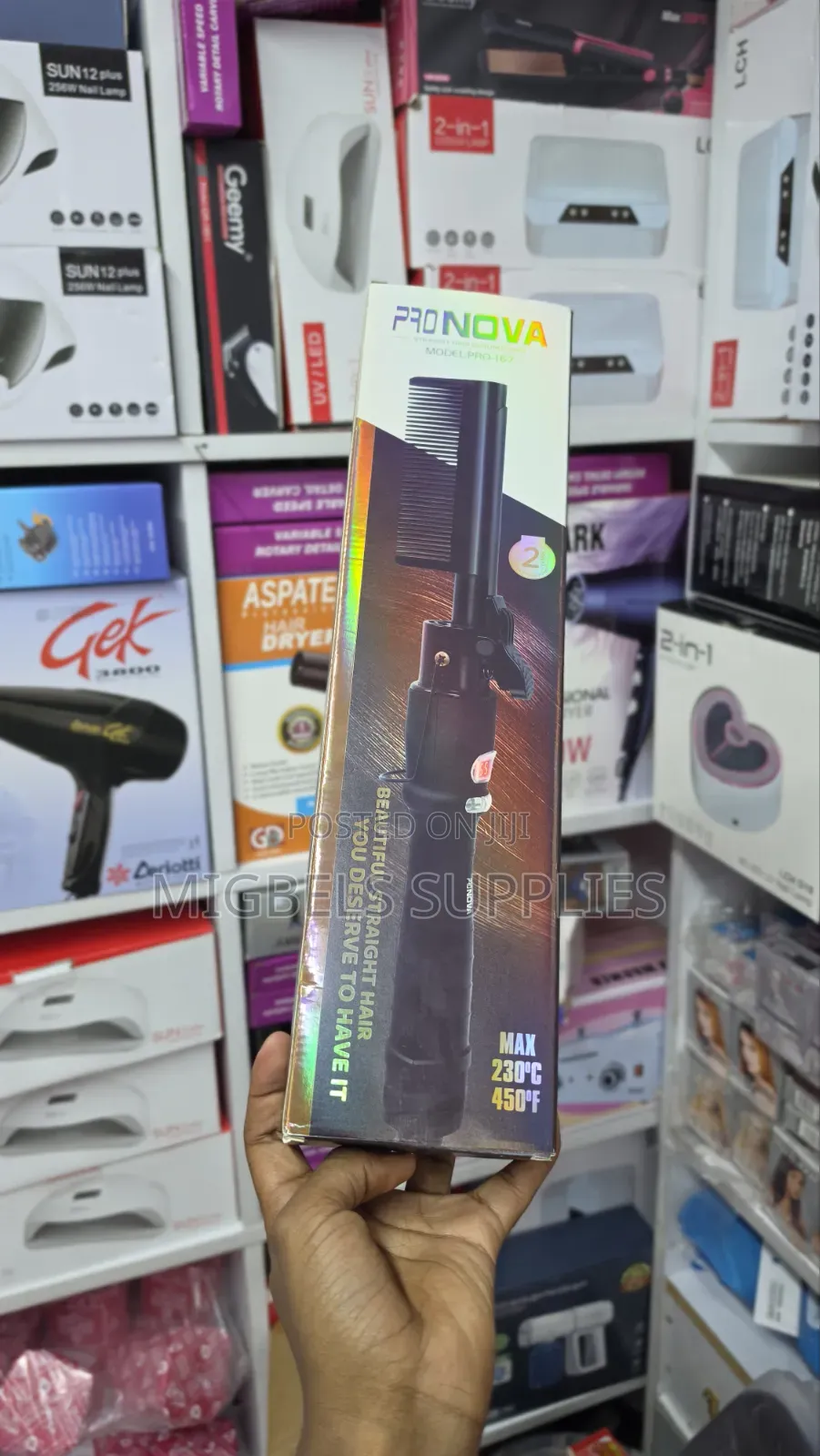 Hot Comb ( 2 In1 Hot Comb and Curler