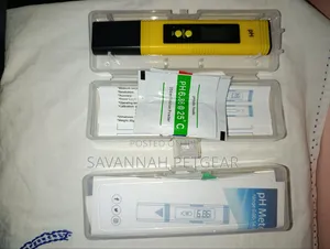 Digital LCD Pocket Pen Type pH Meter (Yellow) With Calibration Powders