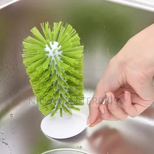 Glass Washing Brush With Suction to Stick on the Sink