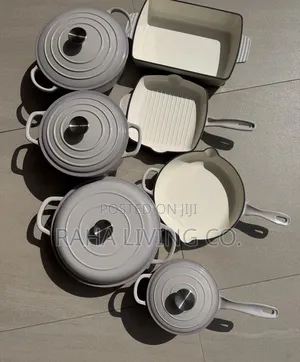 11-Piece Enamel Cast Iron Cookware Set | Premium Non-Stick Pots