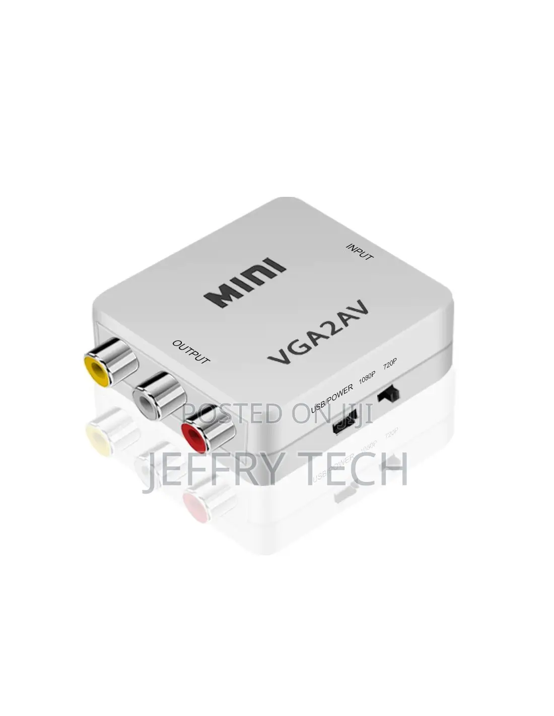 PC Computer VGA to AV / TV / RCA Converter 1080P W/ 3.5mm Audio Jack