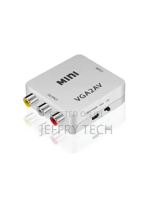 PC Computer VGA to AV / TV / RCA Converter 1080P W/ 3.5mm Audio Jack