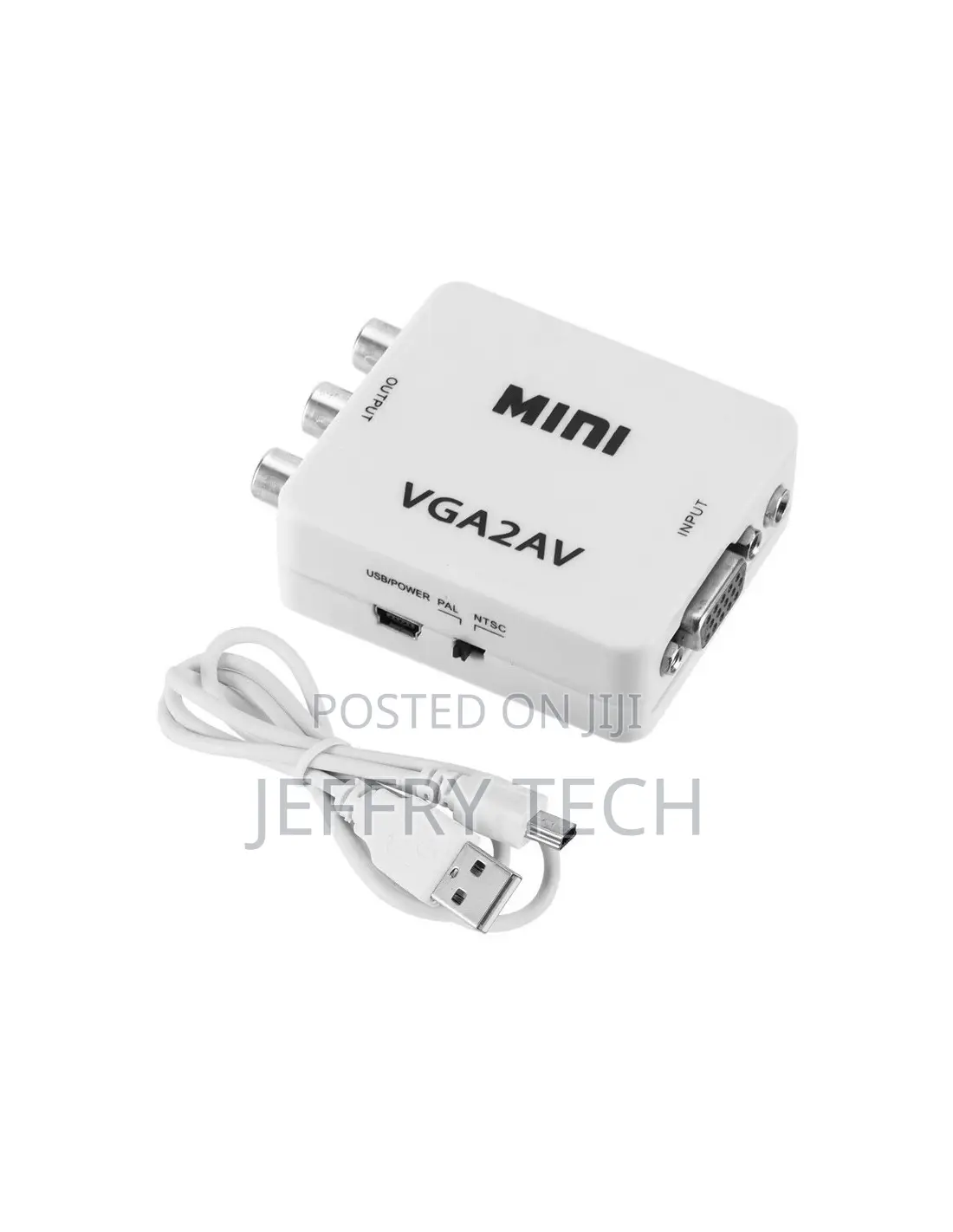 PC Computer VGA to AV / TV / RCA Converter 1080P W/ 3.5mm Audio Jack
