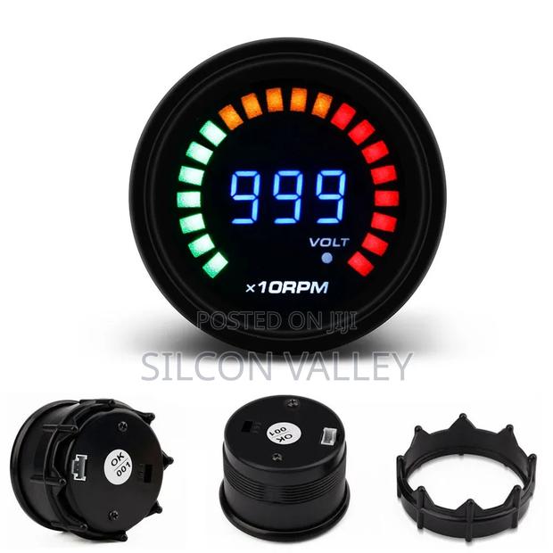 52mm Digital Smoked Tachometer With LED Light Display - thumbnail 4