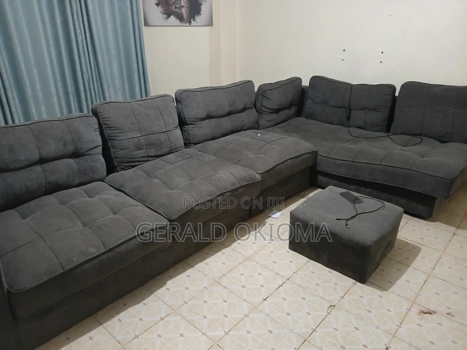 7 Seater Spring Cushion Sofa Set