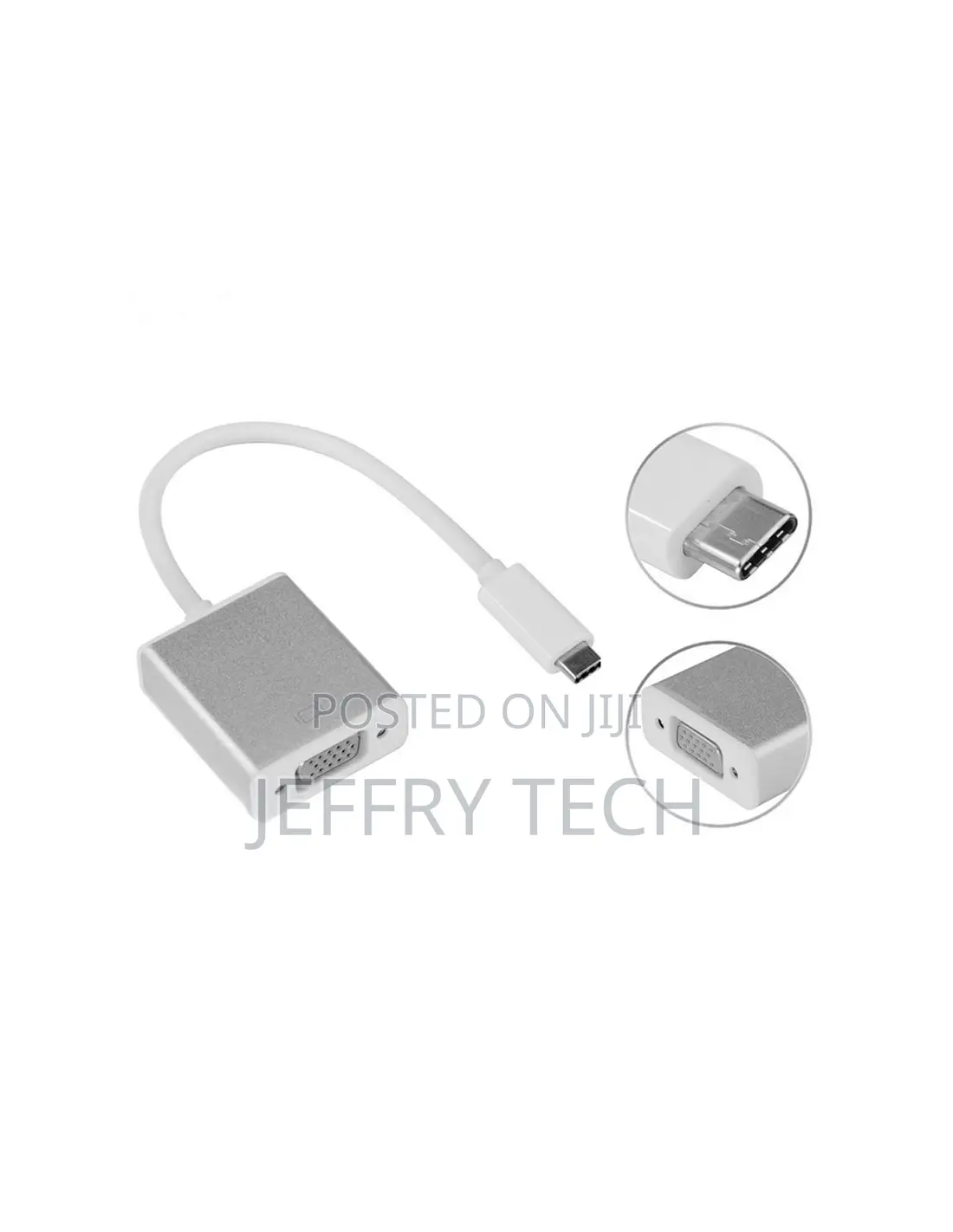 USB 3.1 Type C to VGA Female Adapter Cable for Macbook 12 Inch Chrome