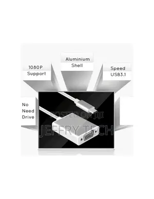 USB 3.1 Type C to VGA Female Adapter Cable for Macbook 12 Inch Chrome