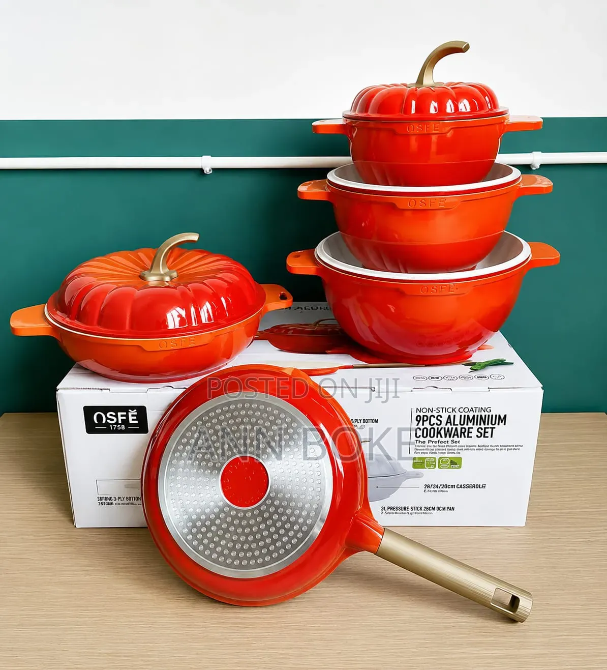 *9 PCS USFE PUMPKIN Granite Cookware Set*
4sets of Sufuria