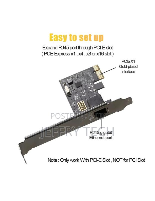 Gigabit Ethernet LAN PCI-E Express Network Desktop Contr Card 1000Mbps - thumbnail 3