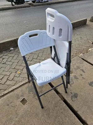 Durable White Foldable Chair-Indoor and Outdoor Use