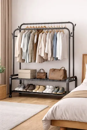 Heavy Duty Double Rail Clothes Rack
