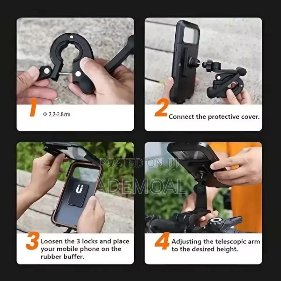 Waterproof Motorbike Phone Holder With Touch Screen