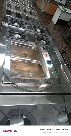 Combo Cooker With Deep Fryer Machine Cast Iron Grills Pot Support