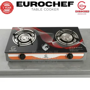 Eurochef ST-B002L 2 Burner Glass Top Gas Stove