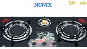Nunix 3 Gas Burner Infrared Glass Table Top Cooker Stove