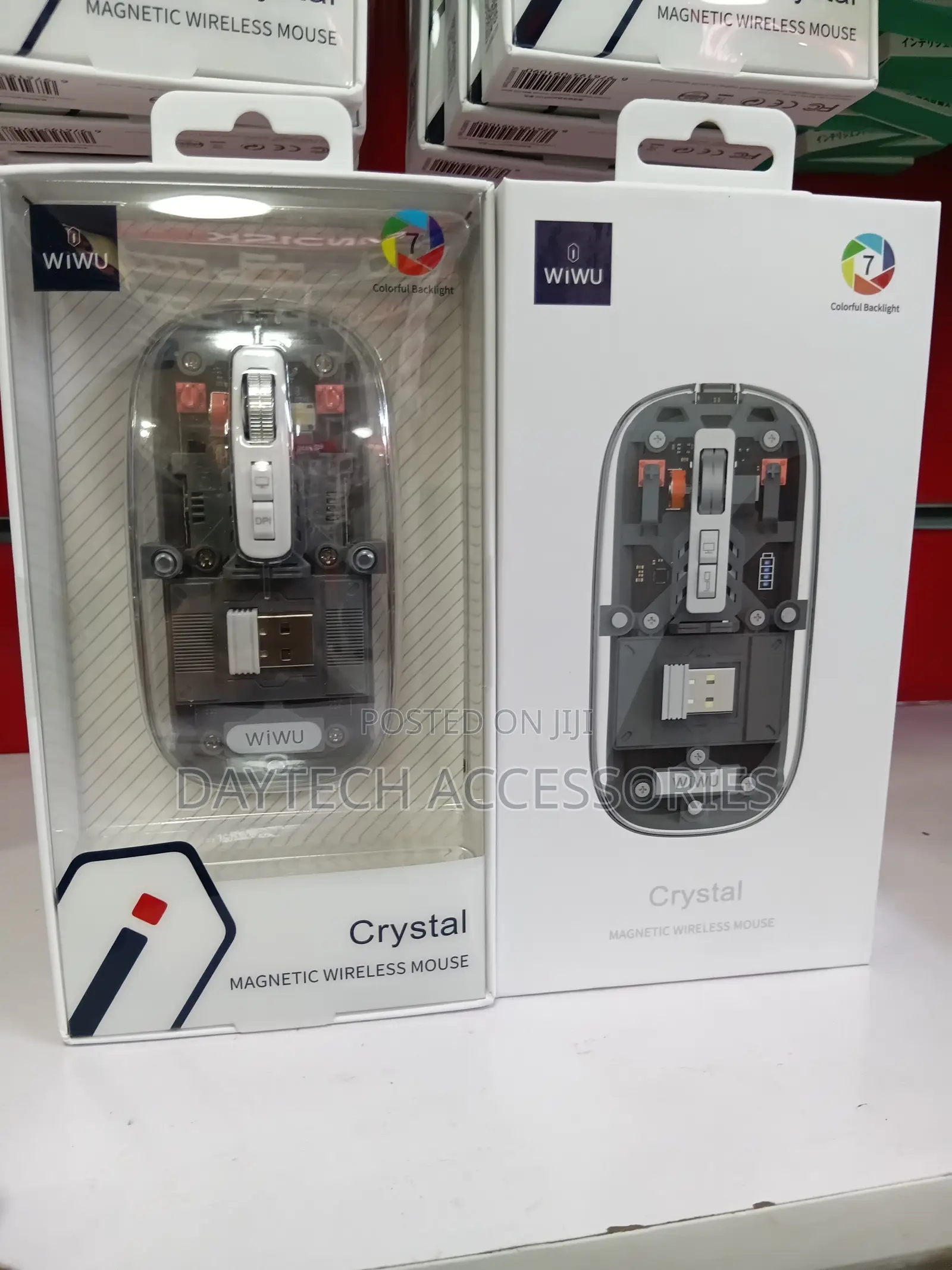 WiWU WM105 Crystal Magnetic Transparent Wireless Mouse.