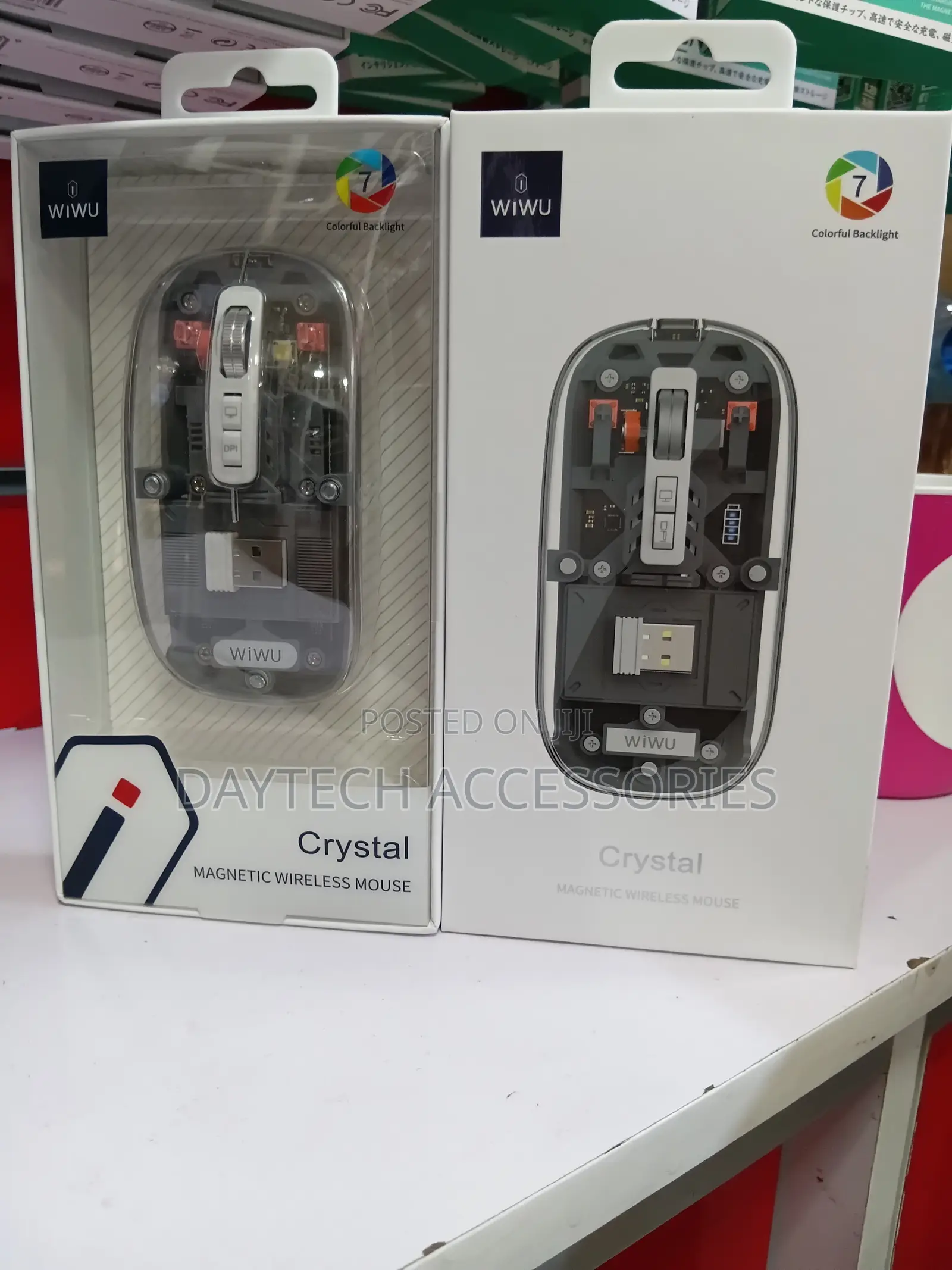 Wiwu Crystal Magnetic Wireless Mouse 7-Color Transparent RGB Backlight