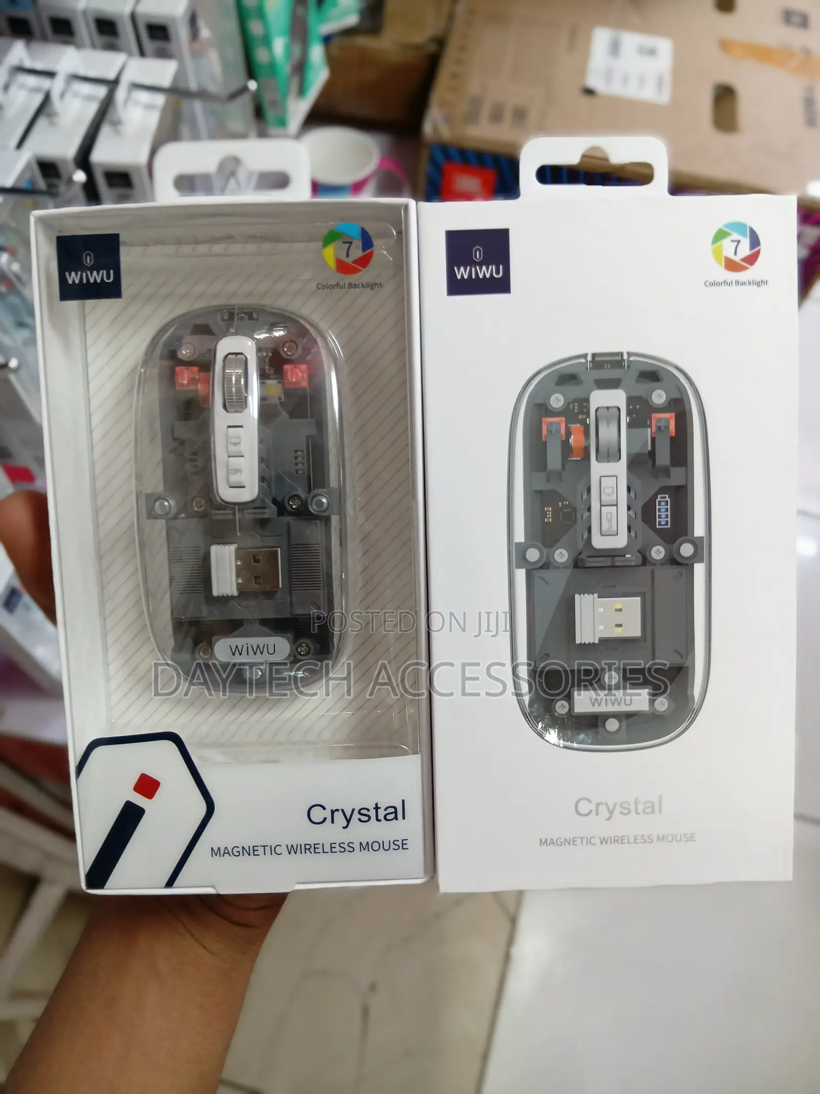 Wiwu Crystal Magnetic Wireless Mouse 7-Color Transparent RGB Backlight