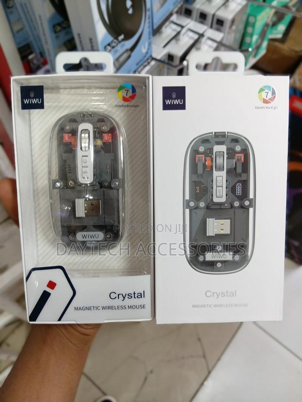 Wiwu Crystal Transparent Magnetic Transparent Wireless Mouse - Black - thumbnail 3